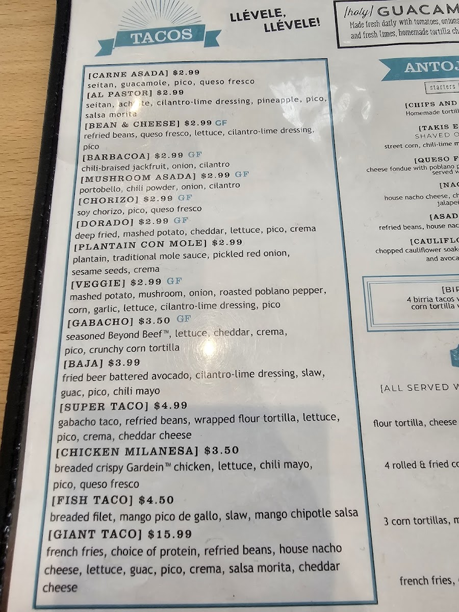 Tacotarian Menu - Image 3